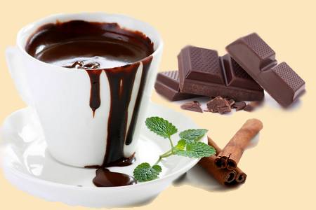 Чашка горячего шоколада из шоколада