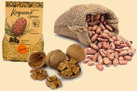 Орехи и фасоль богаты витамином В6