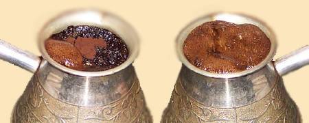 Кипение и вспенивание кофе при варке в турке
